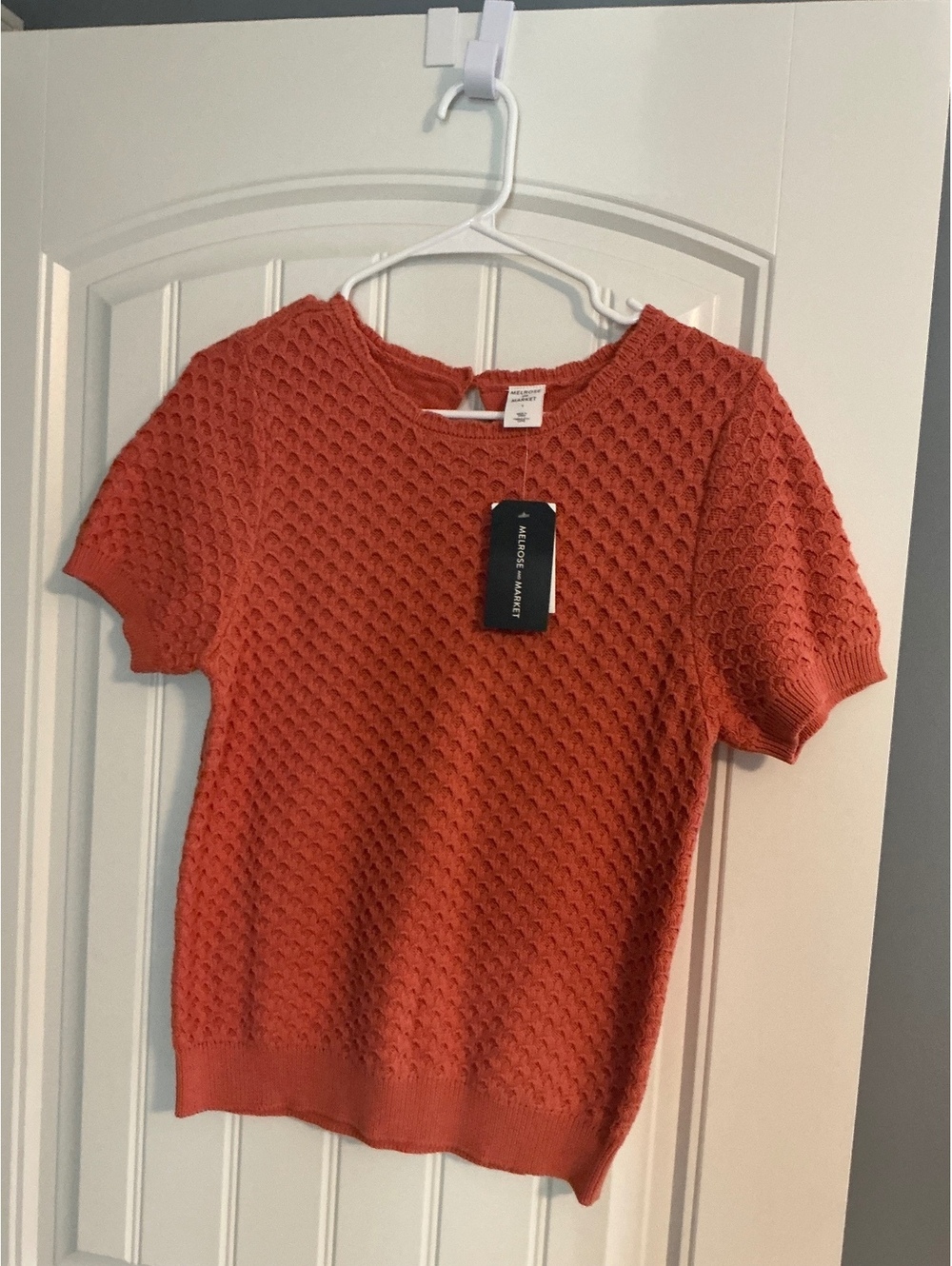 Melrose & Market Short Sleeve 100% Cotton Sweater size Small NWT